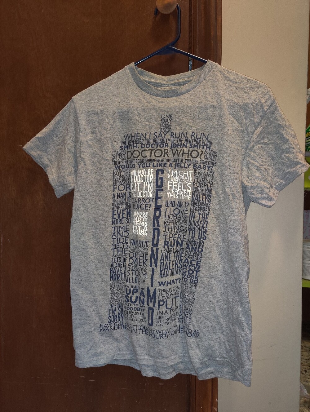 Grey Doctor Who T-Shirt Size S